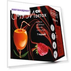 Смузи Сибирская клетчатка detox малина облепиха яблоко 84 г