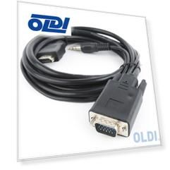 Кабель HDMI-VGA Cablexpert A-HDMI-VGA-03-10M, 19M/15M + 3.5Jack, 10м, черный, позол.разъемы, пакет