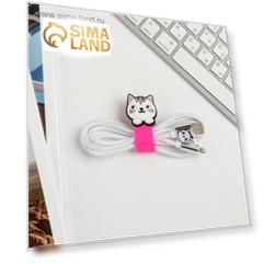 Набор: держатель для провода и кабель USB iPhone Oh, my cat, 1 м