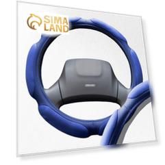 Оплетка Skyway, ECO, замша, 6 подушечек, размер L, синяя, S01101012