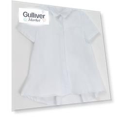 Белая блузка с коротким рукавом Button Blue