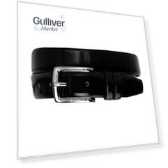 Черный кожаный ремень Gulliver
