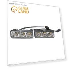 Дневные ходовые огни AVS DL-3, DRL, 9 x 2,5 x 3,5 см,  4.5 Вт, 3 светодиода, набор 2 шт