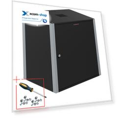 Шкаф настенный 19", 15U SYSMATRIX WP 6615.920 600x600x720mm,дверь металл, черный