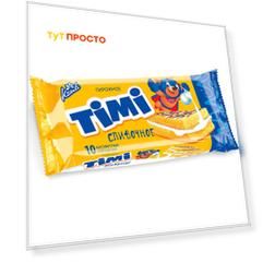 Пирожное бисквитное TiMi сливочное 300г Konti