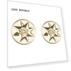 Серьги-гвоздики "ASTROLOGY" с эмалью
