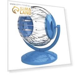 Шар GEORPLAST TWISTERTOY для грызунов, с подставкой, прозрачный, d=12.5 см, микс
