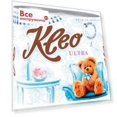 Туалетная бумага мягкий знак kleo ultra, 3 слоя, 4 рулона с86