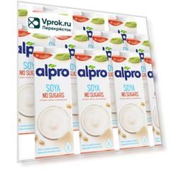 Напиток соевый Alpro Soya без сахара 1.8% 1л (упаковка 12 шт.)