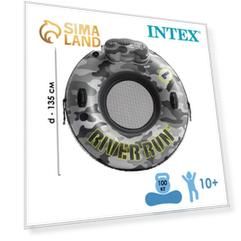 Круг для плавания Camo River Run 1, 135 см, с ручками, до 100 кг, 56835EU INTEX