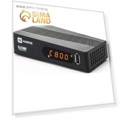 Приставка для цифрового ТВ Harper HDT2-1514, FullHD, DVB-T2, HDMI, RCA, USB, черная