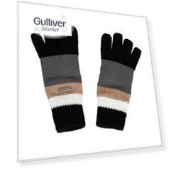 Серые вязаные перчатки Gulliver