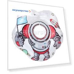 Круг для купания ROXY-KIDS Flipper на шею для купания и плавания малышей Космонавт 3D-дизайн