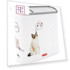 Контейнер для корма CURVER DRY FOOD DISPENSER 2L-WHTIML-STD 7,5x18,5x19,5 см (241100)