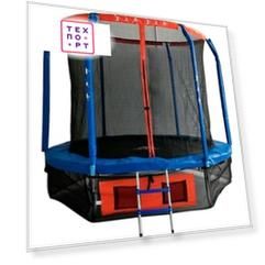 Батут DFC JUMP BASKET 12FT-JBSK-B внутр.сетка, лестница (366cм)