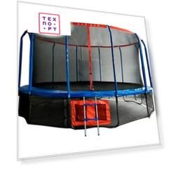 Батут DFC JUMP BASKET 16ft внутр.сетка, лестница (488cм)
