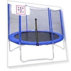 Батут DFC Trampoline Fitness 8ft наружн.сетка, синий (244см)