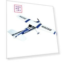 Радиоуправляемый самолет Top RC Cessna 182 500 class синяя 2.4G RTF - top057C