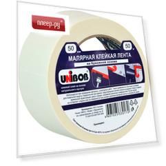 Клейкая лента Unibob Малярная 19mm x 50m 28134