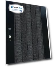 Дверь TWT TWT-CBB-DR37-6x-S-P1 37U, 600 мм, черный, передняя - перфорированная, задняя - распашная перфорированная