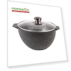 Казан алюминий, антипригарное покрытие, 10 л, Гранит, с крышкой, Мечта, 511701
