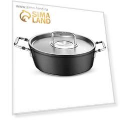 Жаровня круглая Fissler Luno, с металлической крышкой, 28 см, 4,3 л