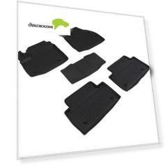 Коврики салона Seintex LAND ROVER FREELANDER II 2006-2014 резиновые черные комп 4 шт