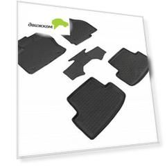 Коврики салона Seintex SKODA/VOLKSWAGEN RAPID 2012-2020Rapid II 2020-н.в./Polo VI 2020-н.в. резиновые черные комп 4 шт