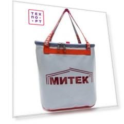 Сумка рыболовная Митек с крышкой, овал 60x20x60 (серый)