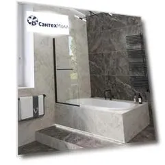 Шторка для ванны 69 см Veconi Palau PL79B-70-01-C4 прозрачное