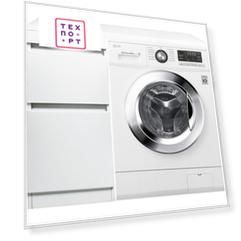 Стиральная машина с тумбой и раковиной LG F1096ND3 Даллас 100 белая, напольная левая