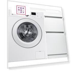 Стиральная машина с тумбой и раковиной Samsung WF8590NLW8 Даллас 100 белая, напольная правая