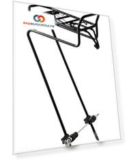 Велобагажник OSTAND CD-241, передний, 24-29", под эексцентрик, алюминий, черный, 6-190241