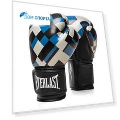 Перчатки тренировочные Everlast Spark 12oz син. клетка
