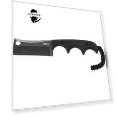 Шейный нож с фиксированным клинком CRKT Minimalist Cleaver Blackout, сталь 5Cr15MoV, рукоять G10
