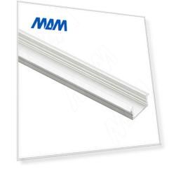 Профиль FM1, врезной, серебро, 20х7,5мм, L-2000 (LSP-FM1-ALU-2000-AL)