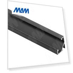 Профиль СМ1, угловой, черный, 16х16мм, L-3000 (LSP-CM1-ALU-3000-BL)