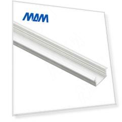 Профиль FM1, врезной, серебро, 20х7,5мм, L-3000 (LSP-FM1-ALU-3000-AL)
