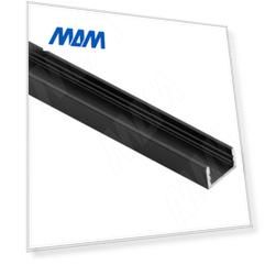 Профиль SM1, накладной, черный, 16х7,5мм, L-2000 (LSP-SM1-ALU-2000-BL)