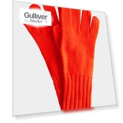 Оранжевые перчатки вязаные Gulliver