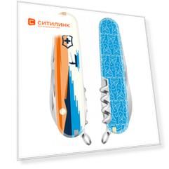 Складной нож Victorinox Spartan "Рыбалка на Камчатке", функций: 12, 91мм, белый / рисунок, коробка картонная [1.3603.7r2-04]