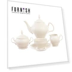 Чайный сервиз на 6 персон be-ivory (17 предметов) (bernadotte) белый