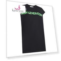 Черная футболка с принтом "Green Generation" Scrambled Ego