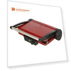 Электрогриль Bosch TCG4104, красный и черный