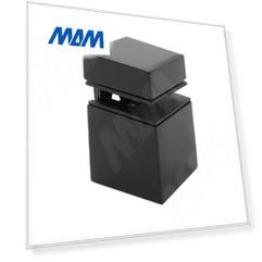 КВАДРО Менсолодержатель 30х30 мм для деревянных и стеклянных полок 6-20 мм, черный глянец (SU20A FCR)