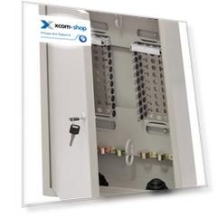 Бокс настенный NikoMax NMC-WBPL20-MK распределительный для 20-ти плинтов (до 200-т пар), металлический, с ключом, 605х400х150мм