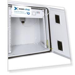Шкаф настенный 19", 9U TLK TWM-096060-M-GY двухсекционный , металлическая дверь, промышленный, степень защиты IP55, Ш600хВ504хГ600мм, серый.