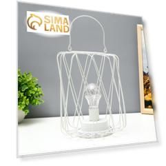 Ночник лофт 16451/1WT LED от батареек 3хАА белый 17х17х21 см RISALUX