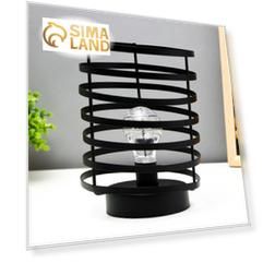 Ночник лофт 16453/1BK LED от батареек 3хАА черный 15,5х15,5х20 см RISALUX