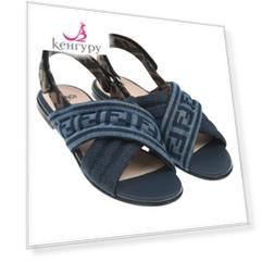 Джинсовые босоножки Fendi детские